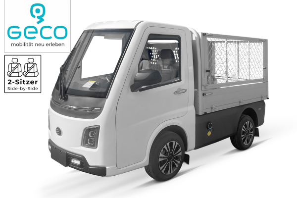 Geco Prime Cargo 80kmh inkl. 20.6KWLFP + Aluminum Hopper + Trailer Hook